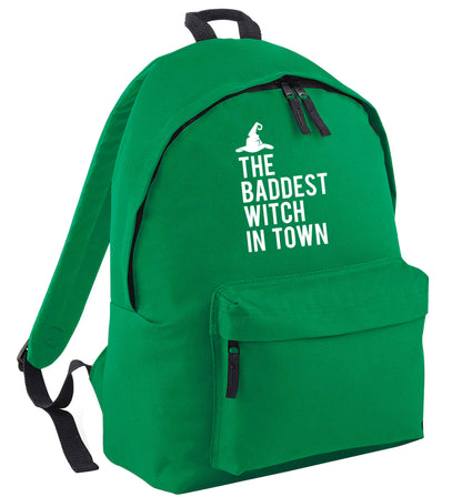 Badest witch in town green adults backpack