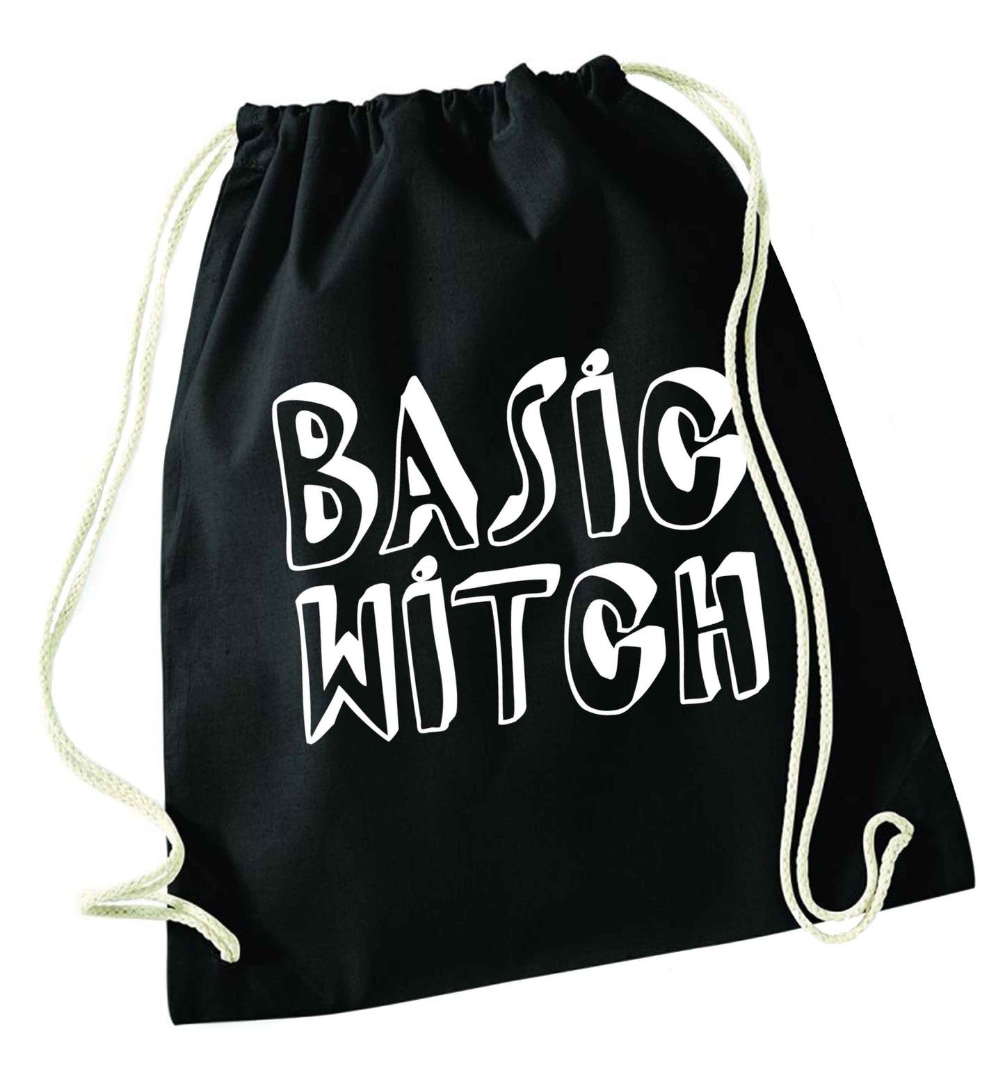 Basic witch black drawstring bag