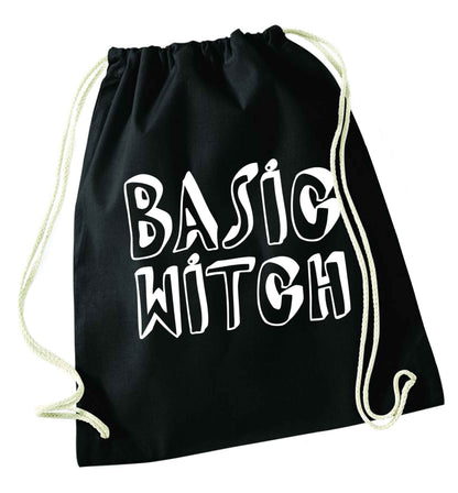 Basic witch black drawstring bag
