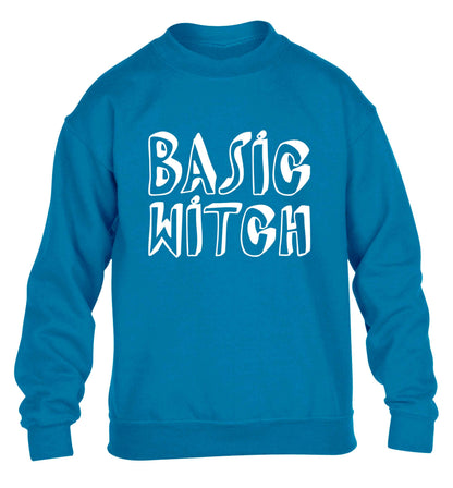 Basic witch children's blue sweater 12-13 Years
