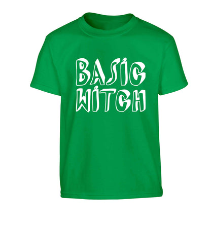 Basic witch Children's green Tshirt 12-13 Years