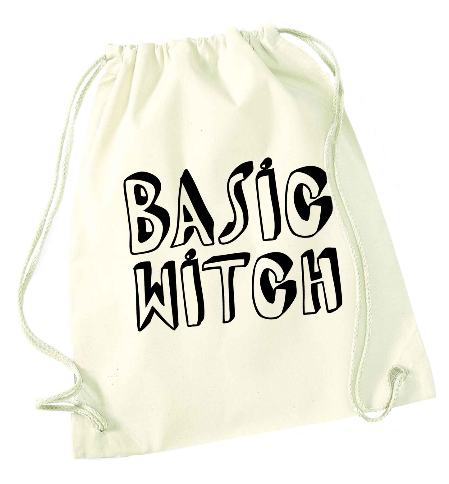 Basic witch natural drawstring bag