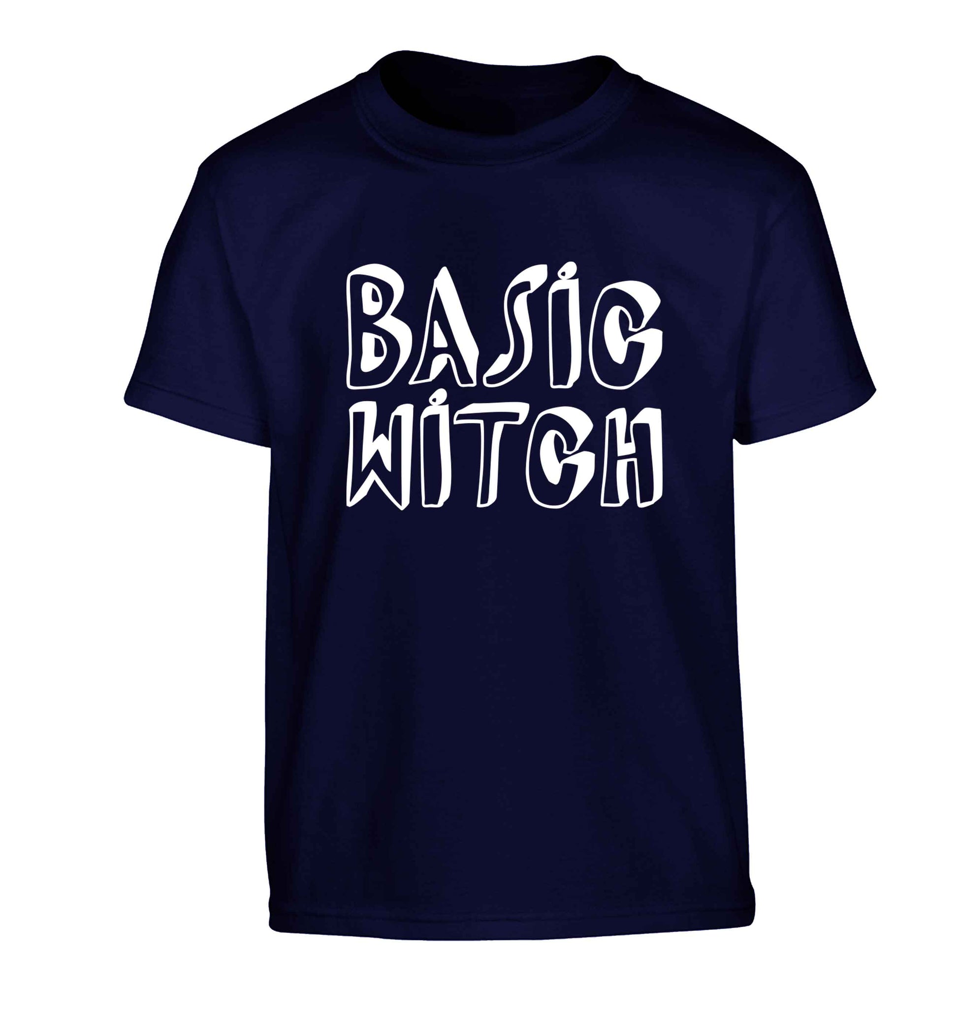 Basic witch Children's navy Tshirt 12-13 Years