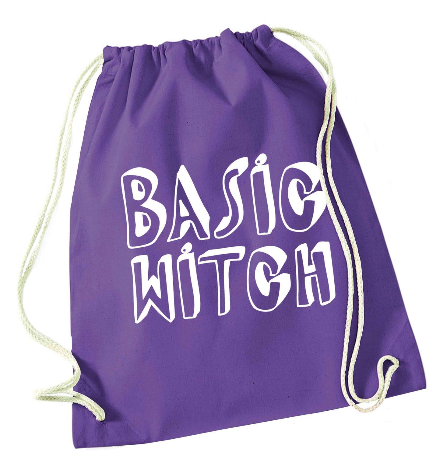 Basic witch purple drawstring bag