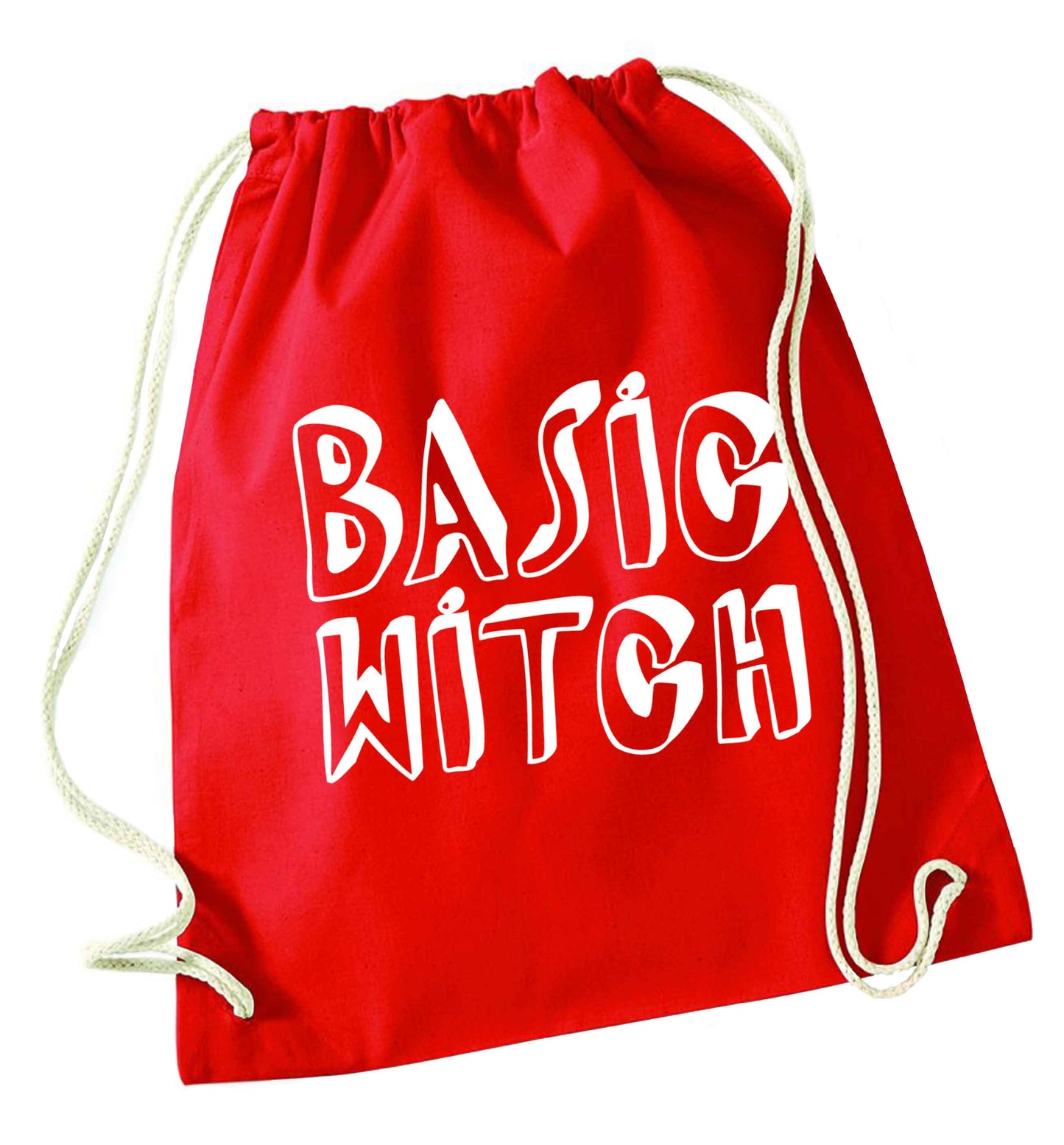 Basic witch red drawstring bag 