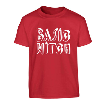 Basic witch Children's red Tshirt 12-13 Years