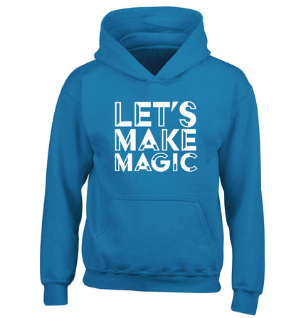 Let's make magic children's blue hoodie 12-13 Years