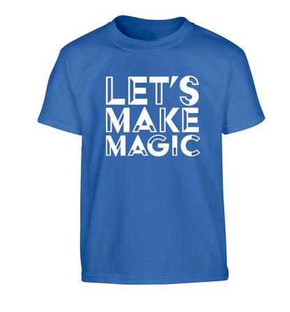 Let's make magic Children's blue Tshirt 12-13 Years