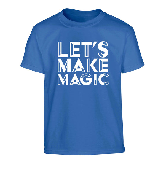 Let's make magic Children's blue Tshirt 12-13 Years