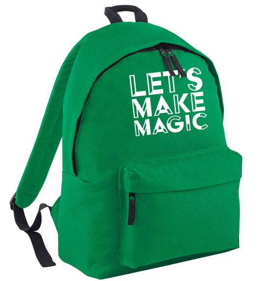 Let's make magic green adults backpack