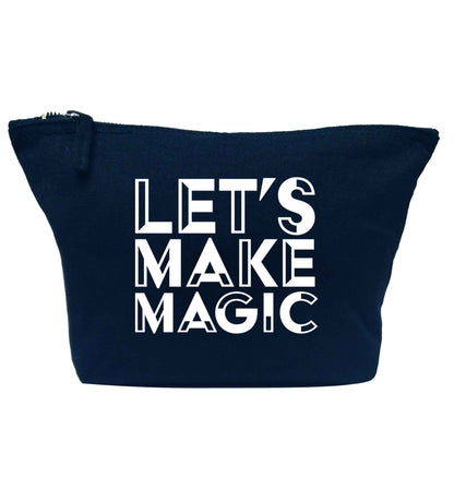 Let's make magic navy makeup bag