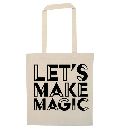 Let's make magic natural tote bag
