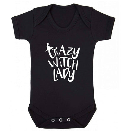 Crazy witch lady baby vest black 18-24 months