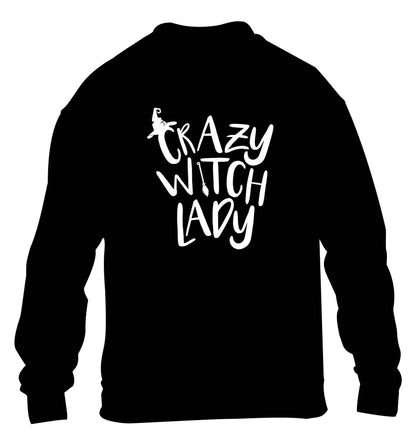 Crazy witch lady children's black sweater 12-13 Years