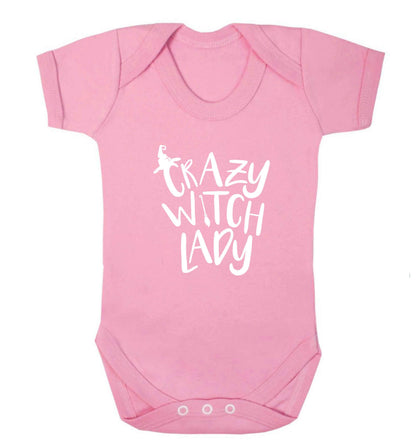 Crazy witch lady baby vest pale pink 18-24 months
