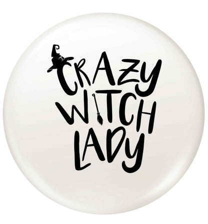 Crazy witch lady small 25mm Pin badge
