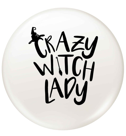 Crazy witch lady small 25mm Pin badge