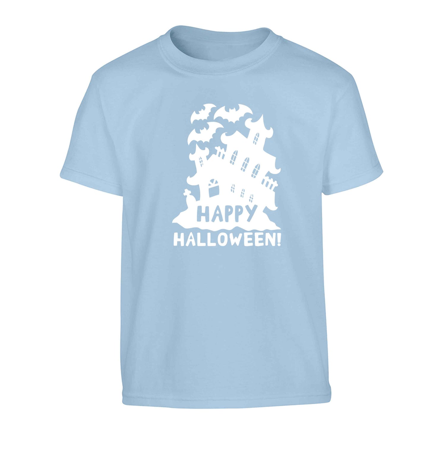 Happy halloween - haunted house Children's light blue Tshirt 12-13 Years