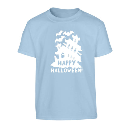 Happy halloween - haunted house Children's light blue Tshirt 12-13 Years