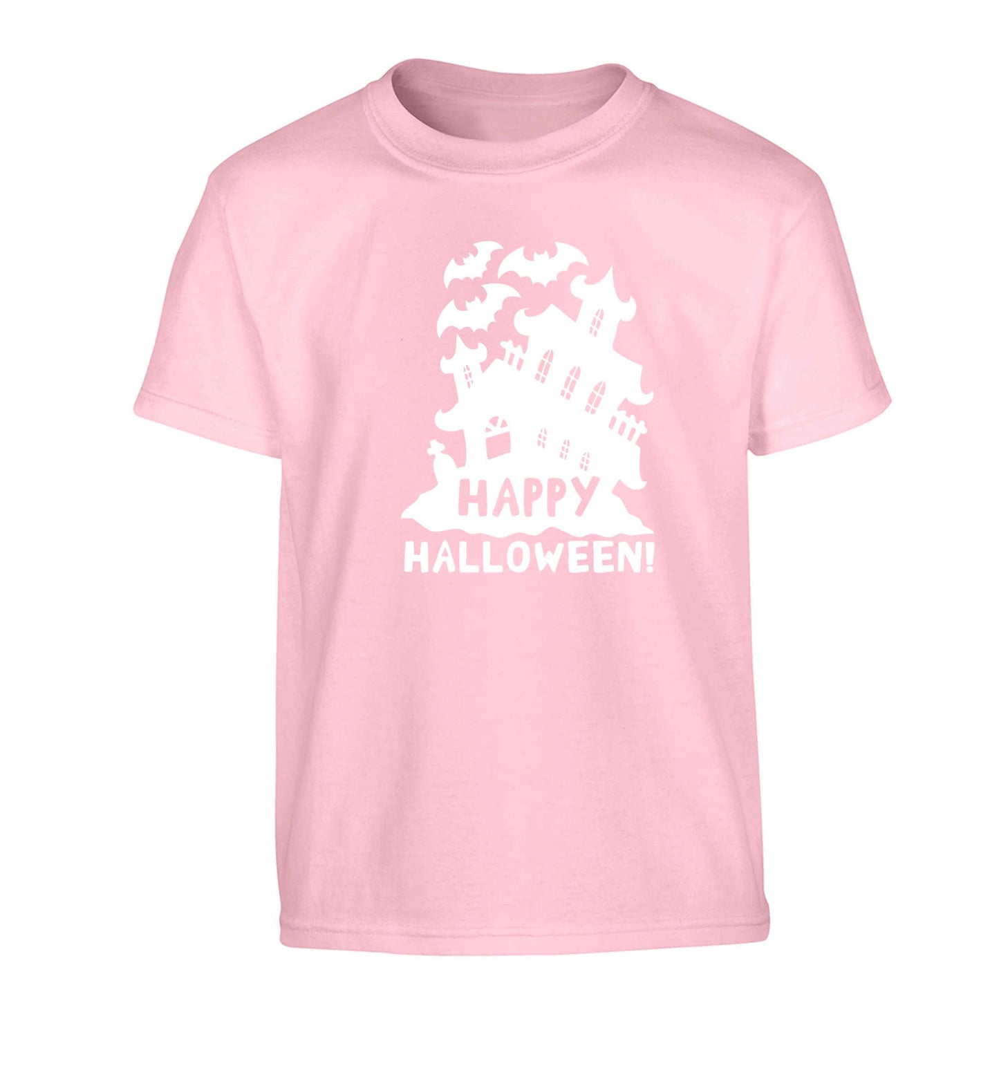 Happy halloween - haunted house Children's light pink Tshirt 12-13 Years