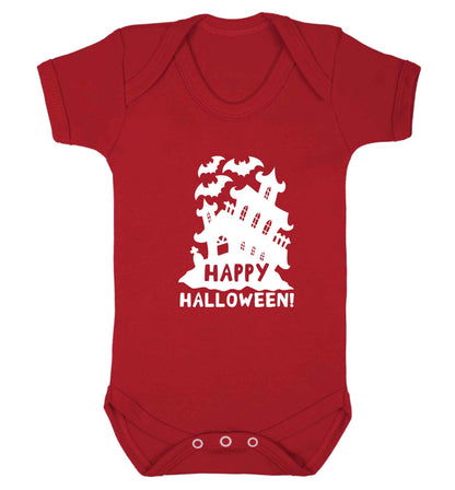 Happy halloween - haunted house baby vest red 18-24 months