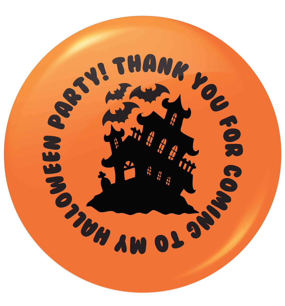 Thank you for coming to my halloween party small 25mm Pin badge