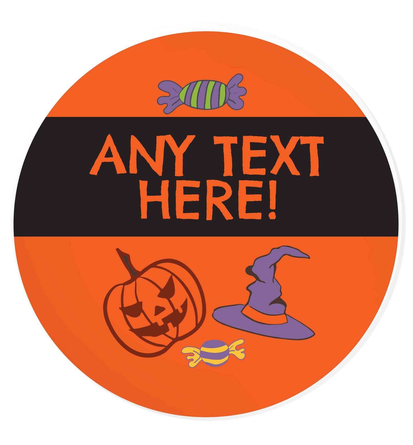 Any text here - personalised halloween | Magnet