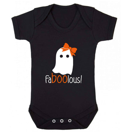 Faboolous ghost baby vest black 18-24 months
