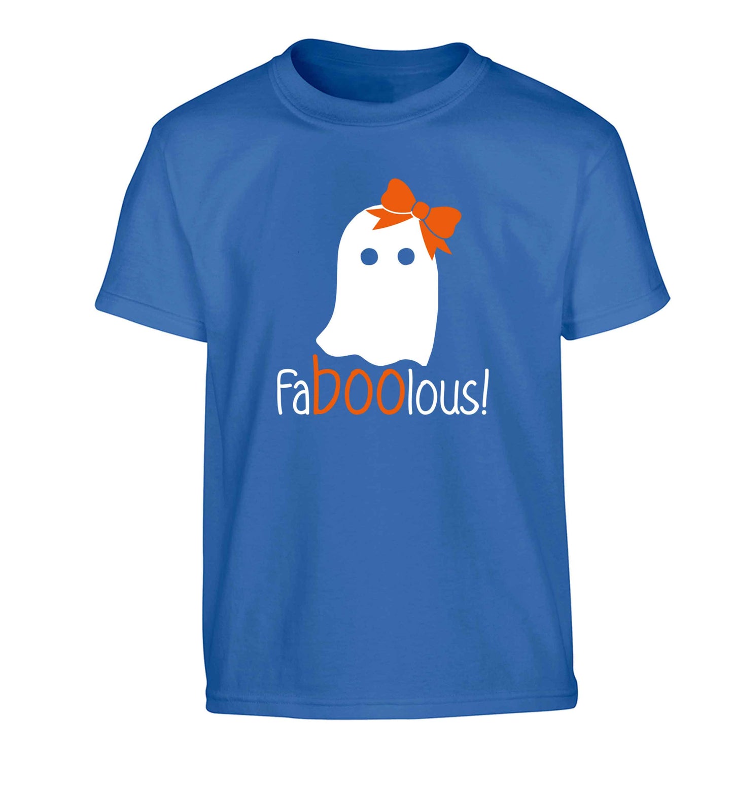 Faboolous ghost Children's blue Tshirt 12-13 Years