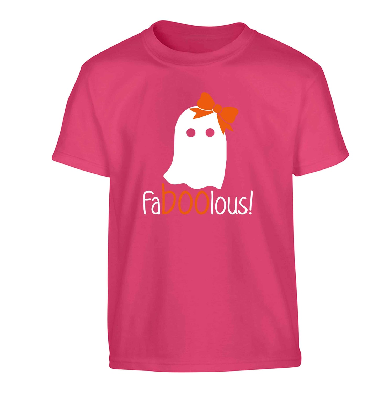 Faboolous ghost Children's pink Tshirt 12-13 Years