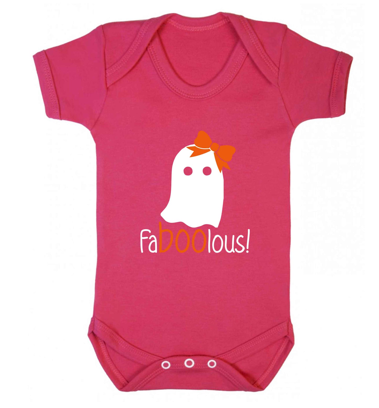 Faboolous ghost baby vest dark pink 18-24 months