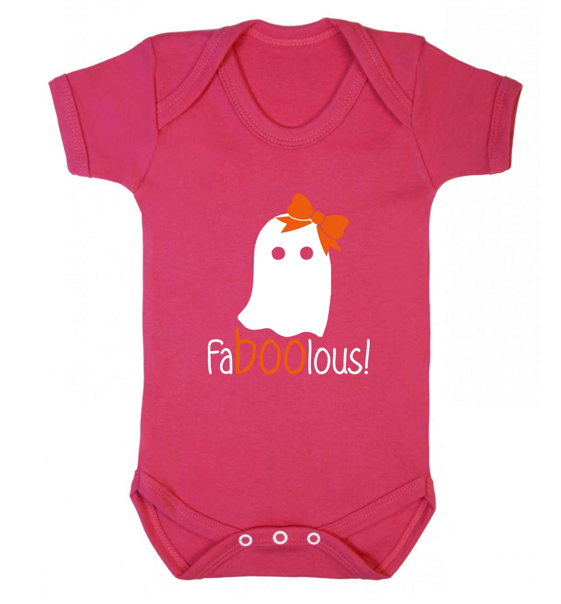 Faboolous ghost baby vest dark pink 18-24 months
