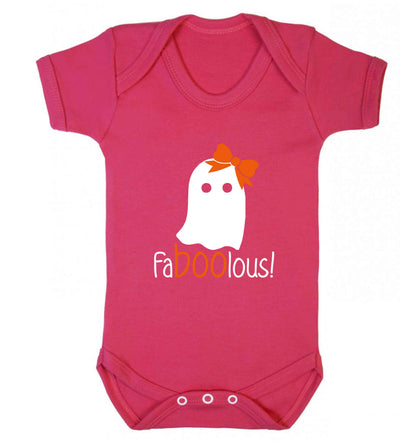 Faboolous ghost baby vest dark pink 18-24 months