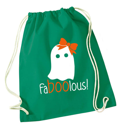 Faboolous ghost green drawstring bag