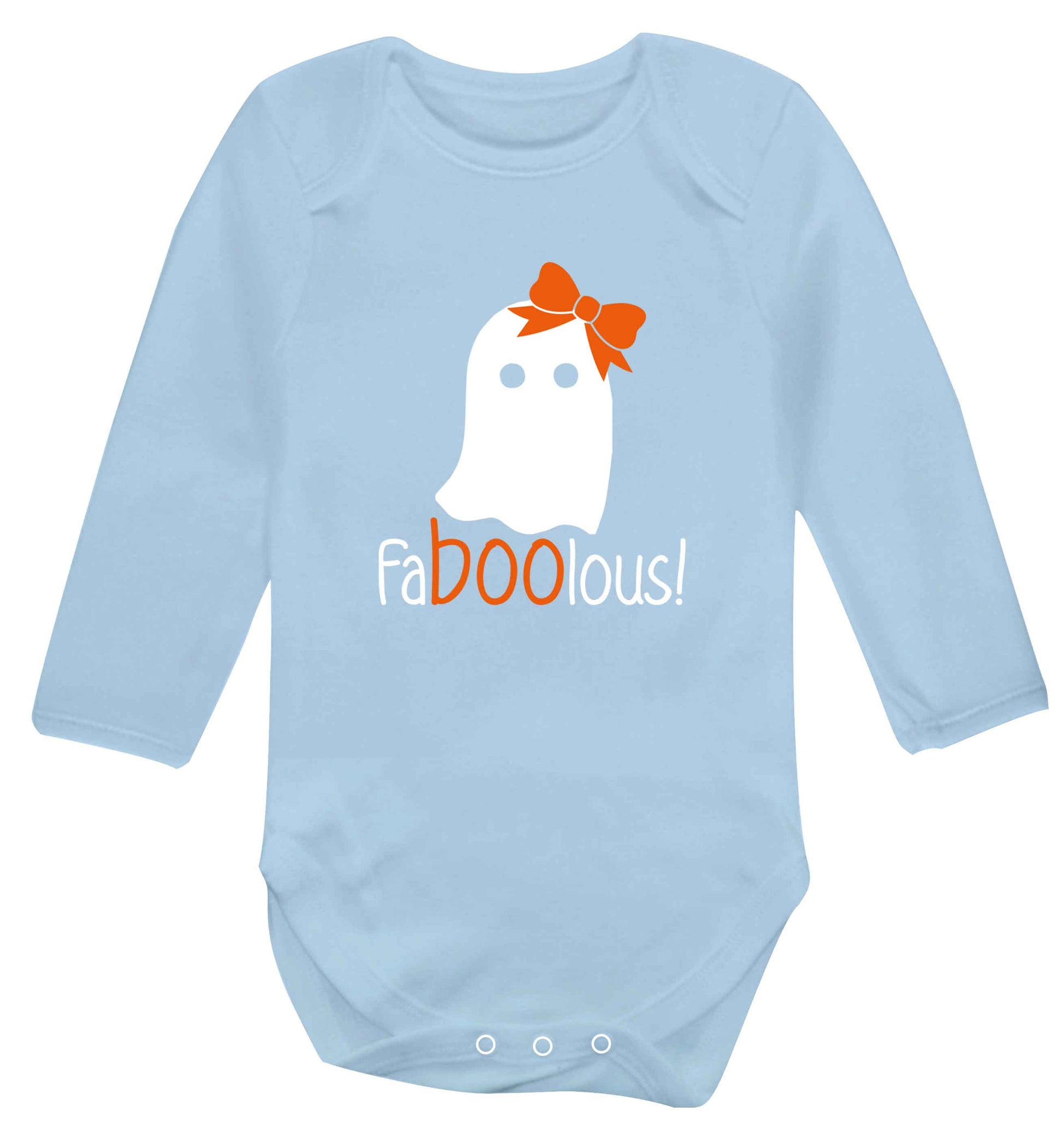 Faboolous ghost baby vest long sleeved pale blue 6-12 months