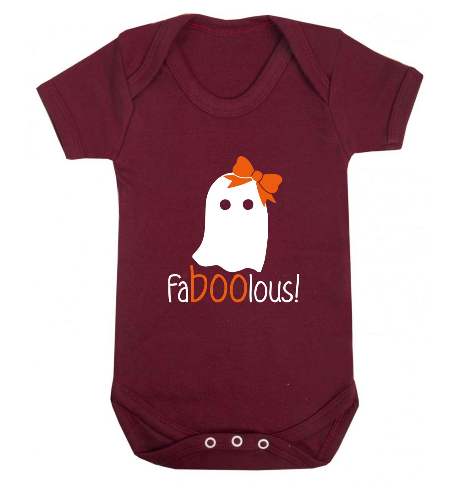 Faboolous ghost baby vest maroon 18-24 months