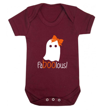 Faboolous ghost baby vest maroon 18-24 months