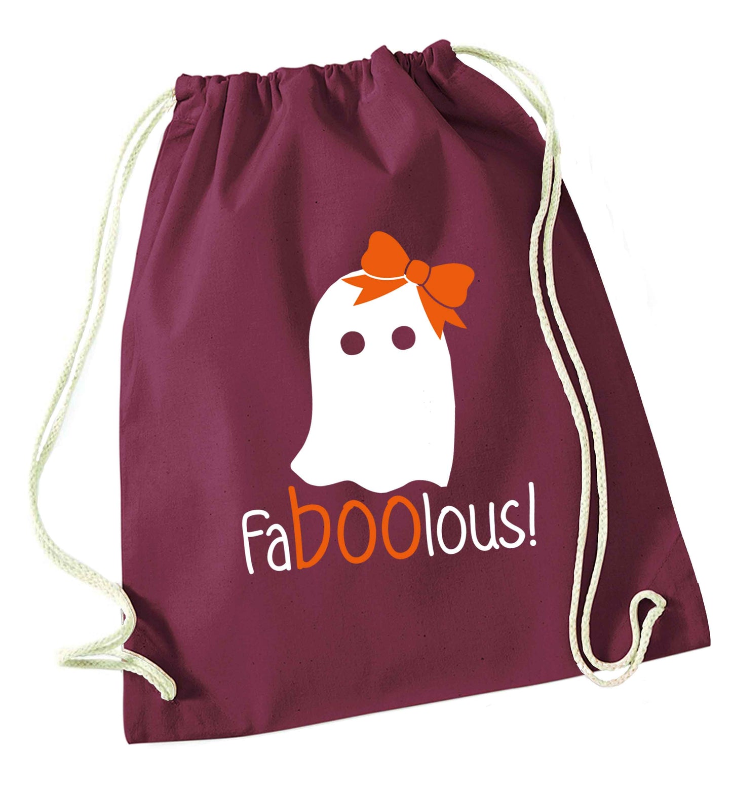 Faboolous ghost maroon drawstring bag