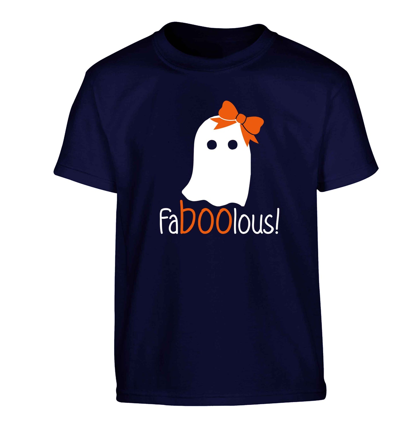 Faboolous ghost Children's navy Tshirt 12-13 Years
