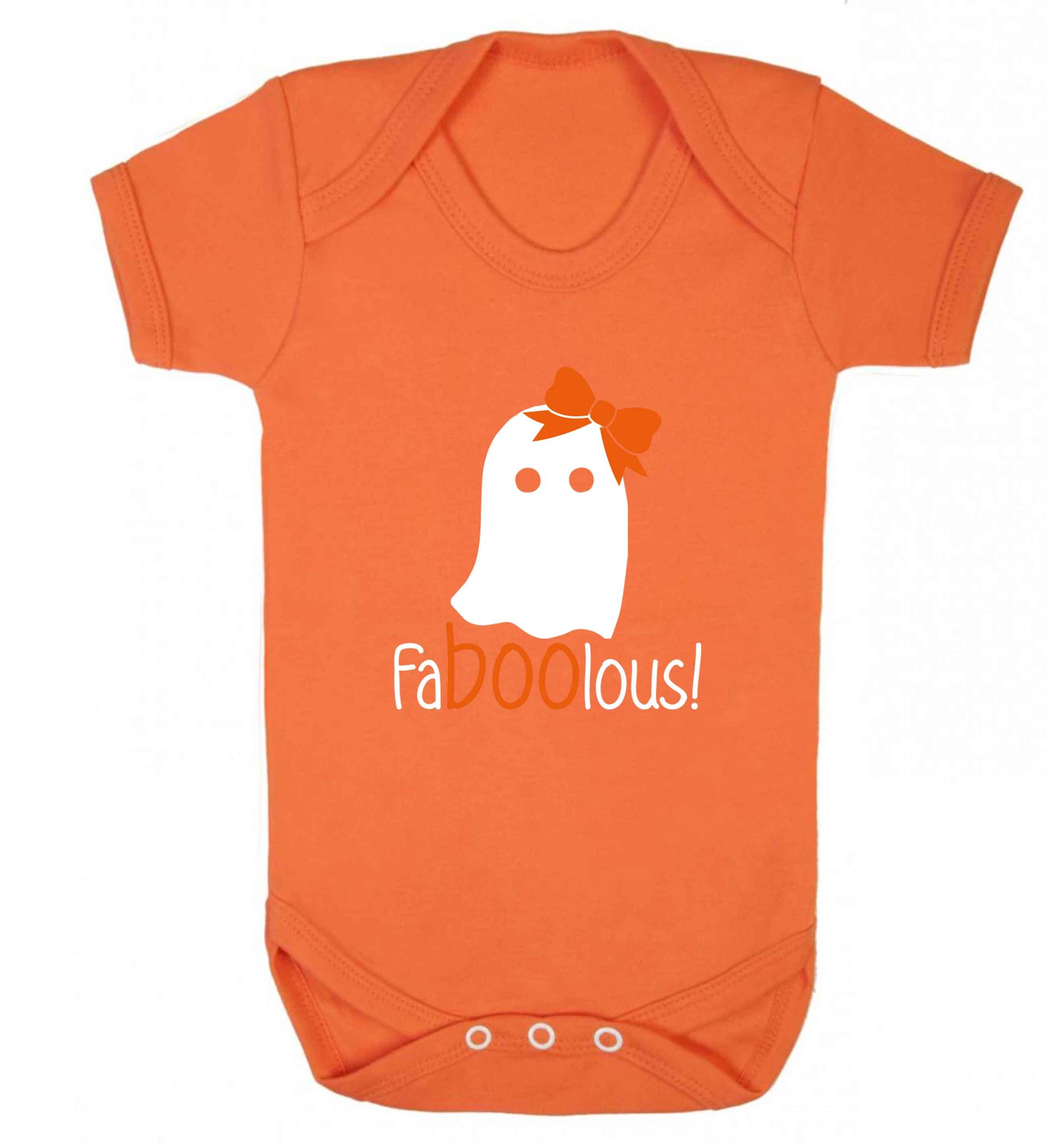 Faboolous ghost baby vest orange 18-24 months