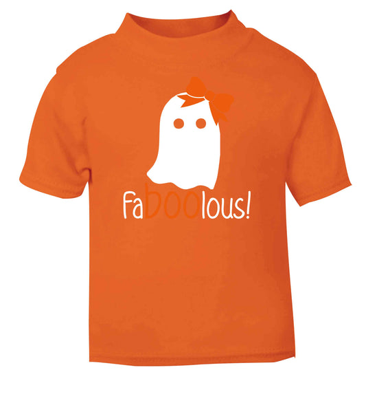 Faboolous ghost orange baby toddler Tshirt 2 Years