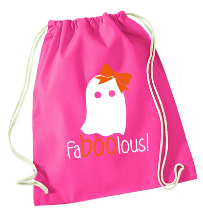 Faboolous ghost pink drawstring bag
