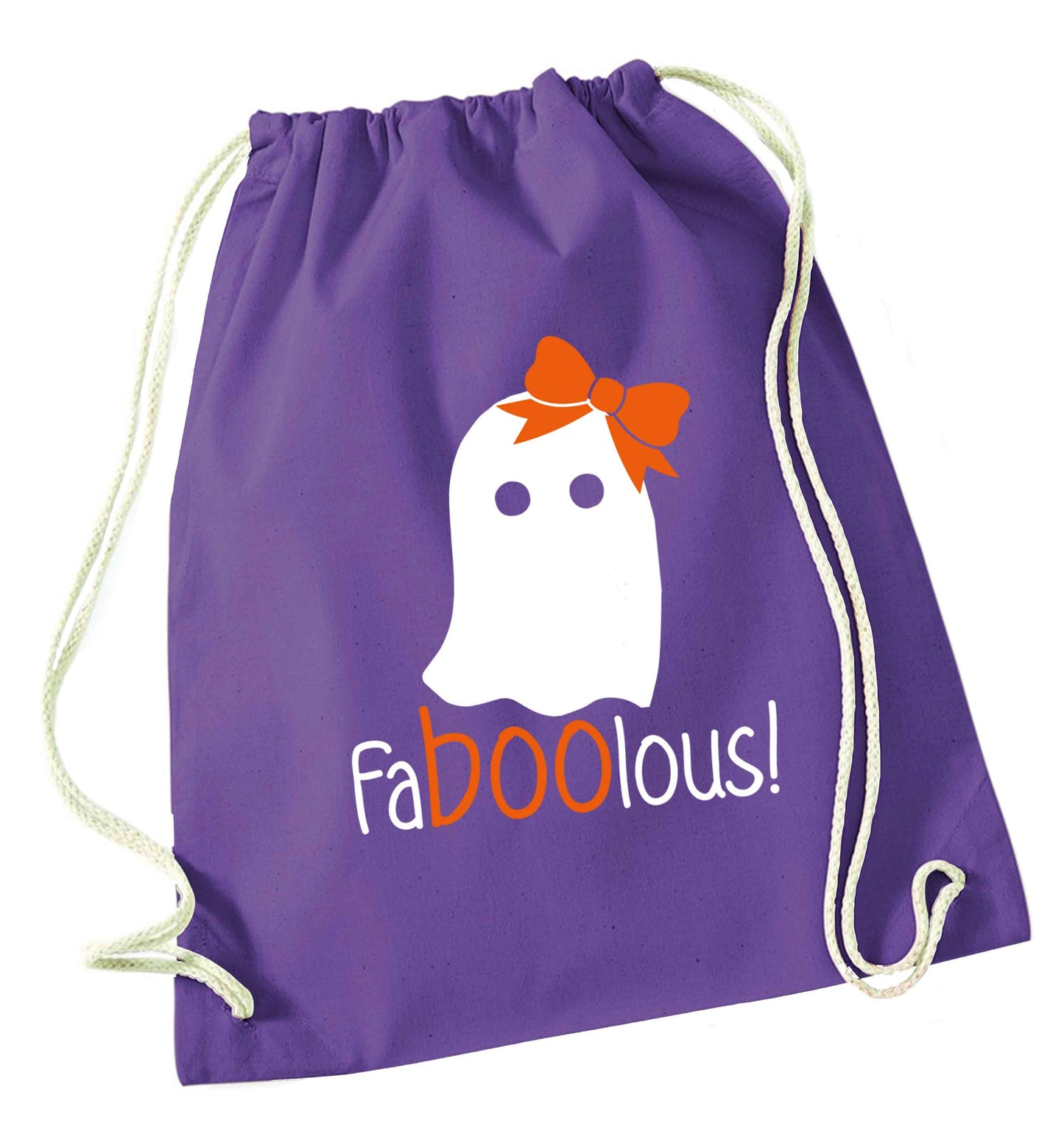 Faboolous ghost purple drawstring bag