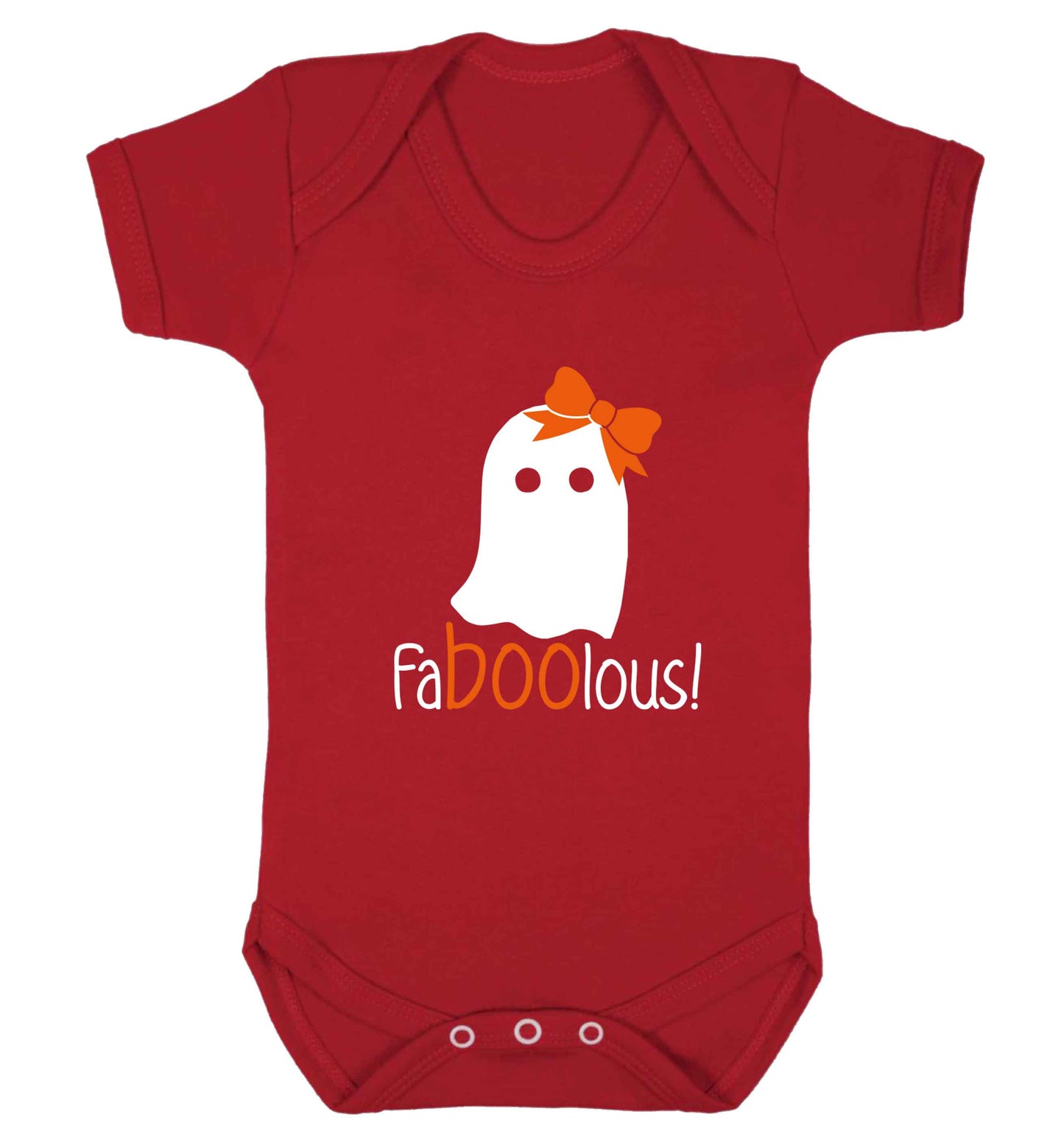 Faboolous ghost baby vest red 18-24 months