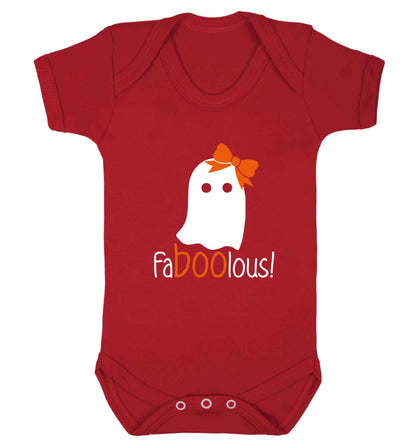 Faboolous ghost baby vest red 18-24 months