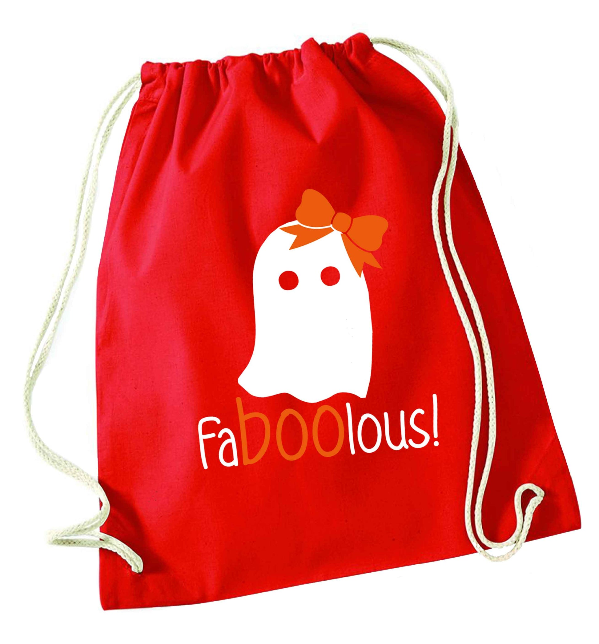 Faboolous ghost red drawstring bag 
