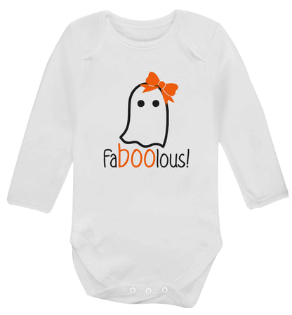 Faboolous ghost baby vest long sleeved white 6-12 months