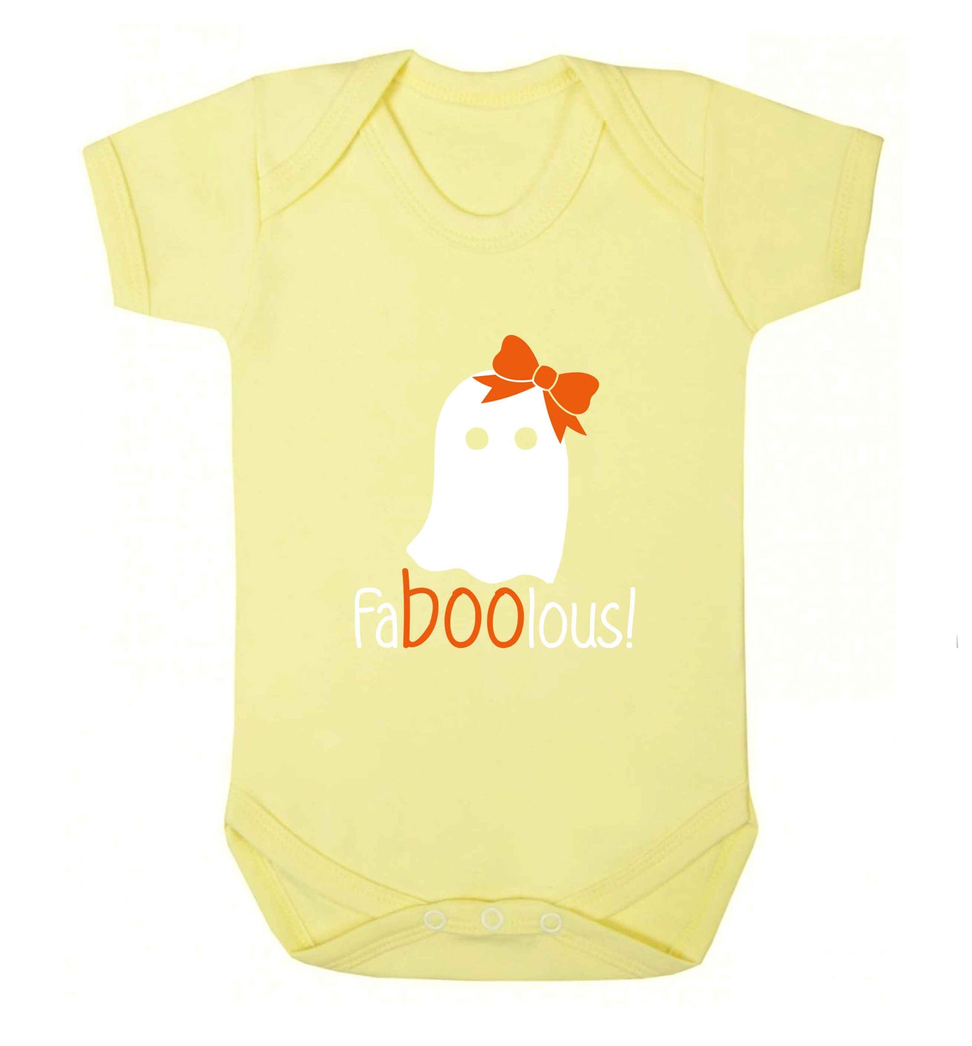 Faboolous ghost baby vest pale yellow 18-24 months