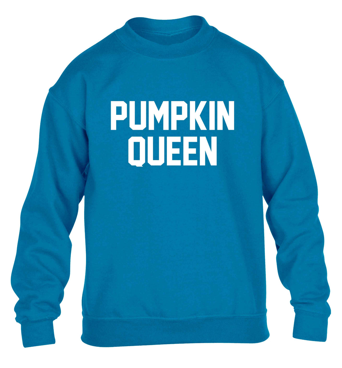Pumpkin Queen children's blue sweater 12-13 Years