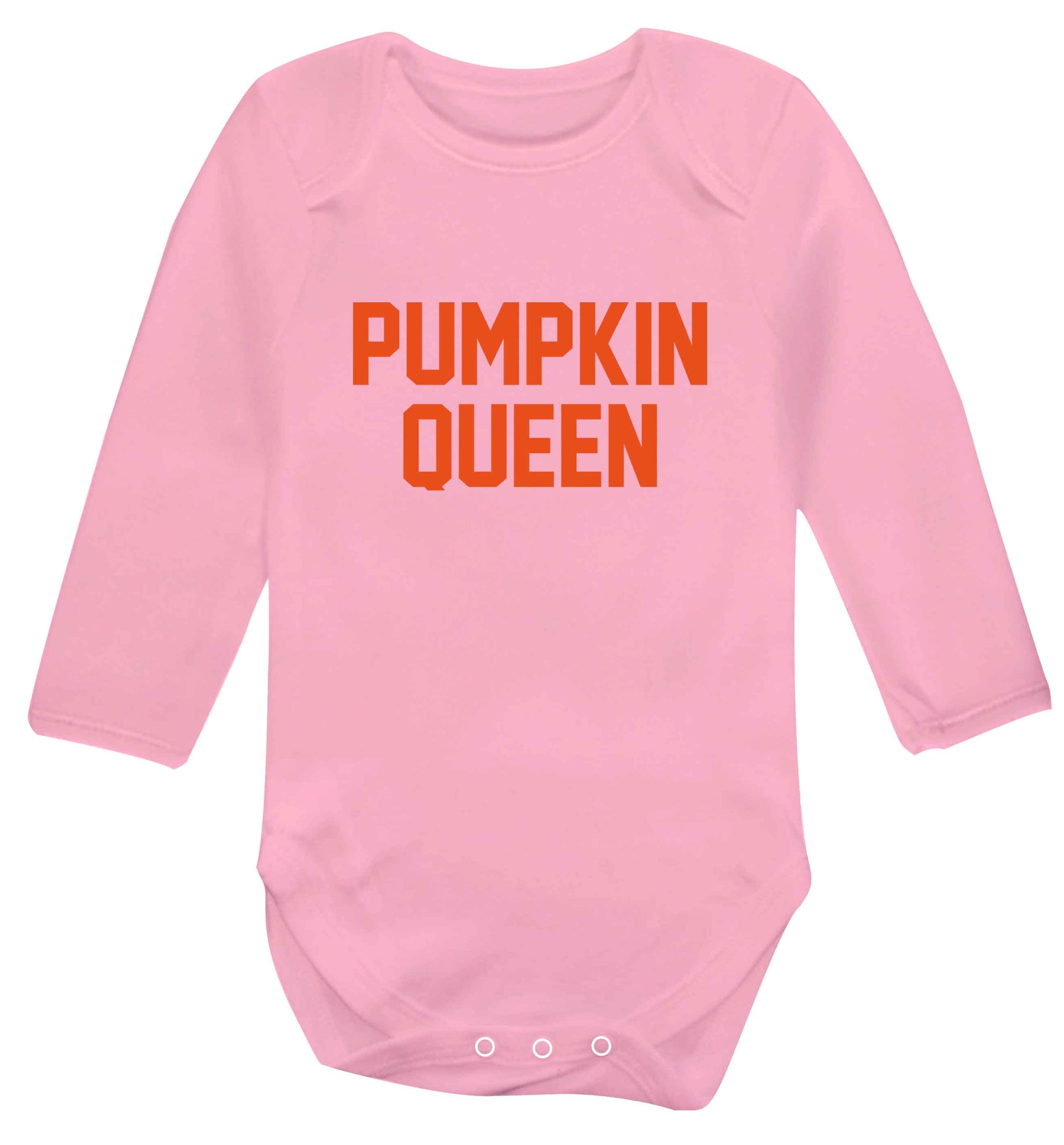 Pumpkin Queen baby vest long sleeved pale pink 6-12 months